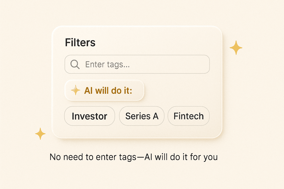 AI-powered investor matching - automatically find investors that match your startup's profile