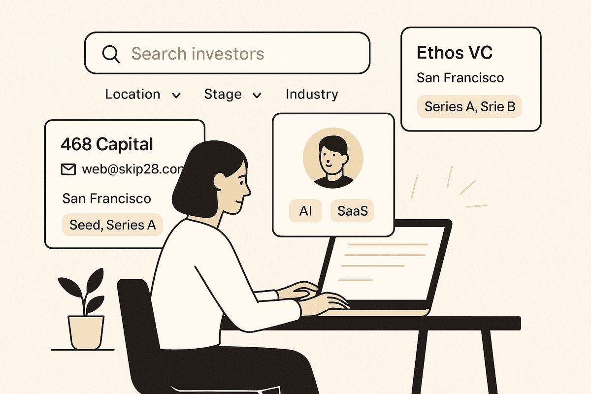 Founder searching for investors using our platform